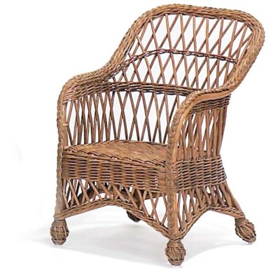Child's Lemonade Wicker Chair